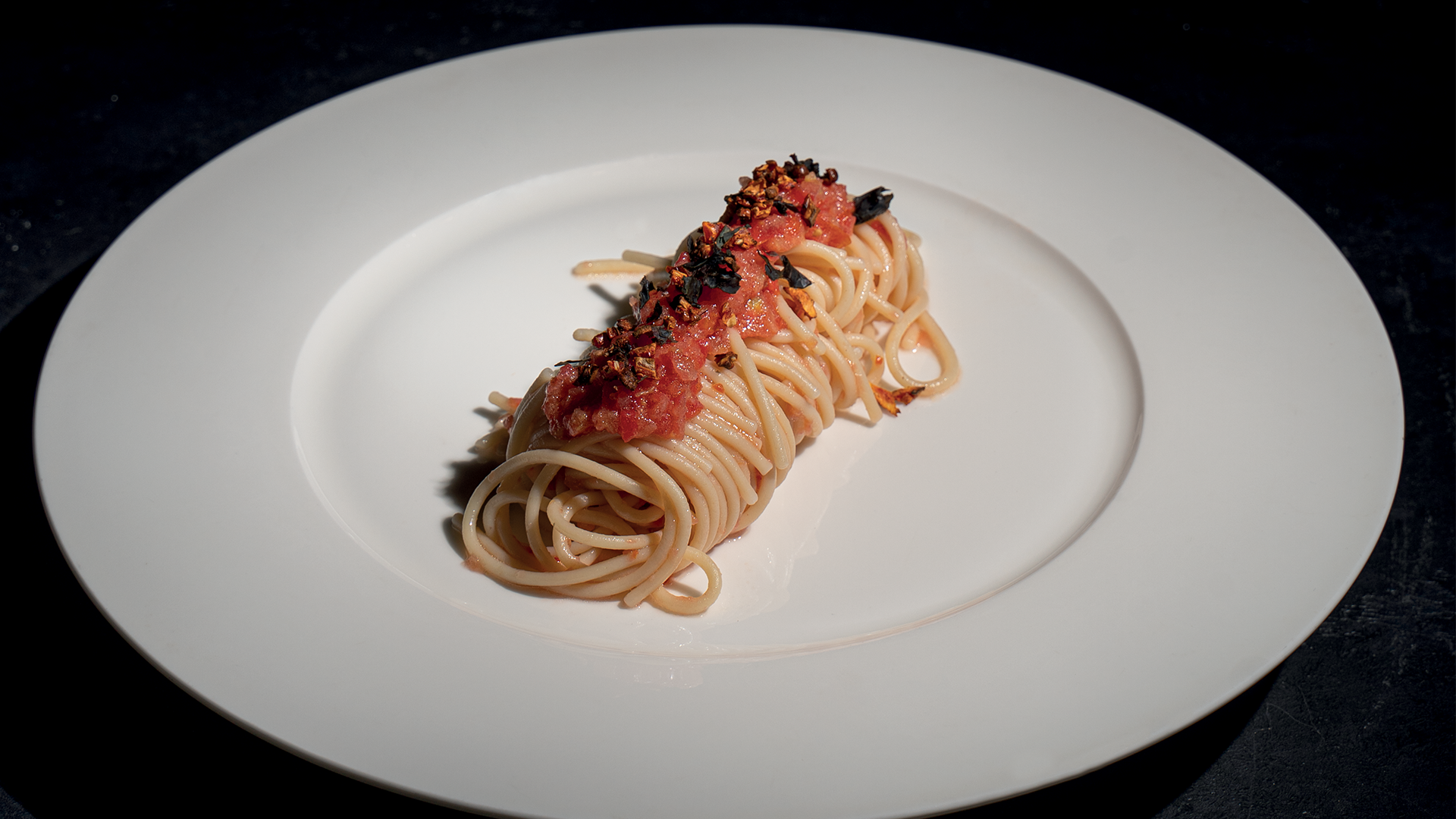 Spaghettone alla mediterranea