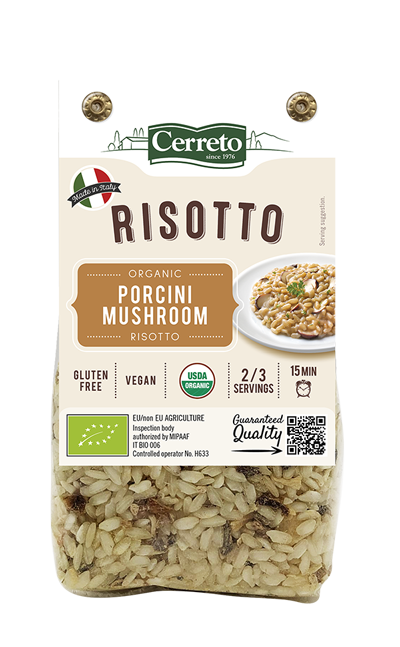 Organic Porcini Mushrooms Risotto