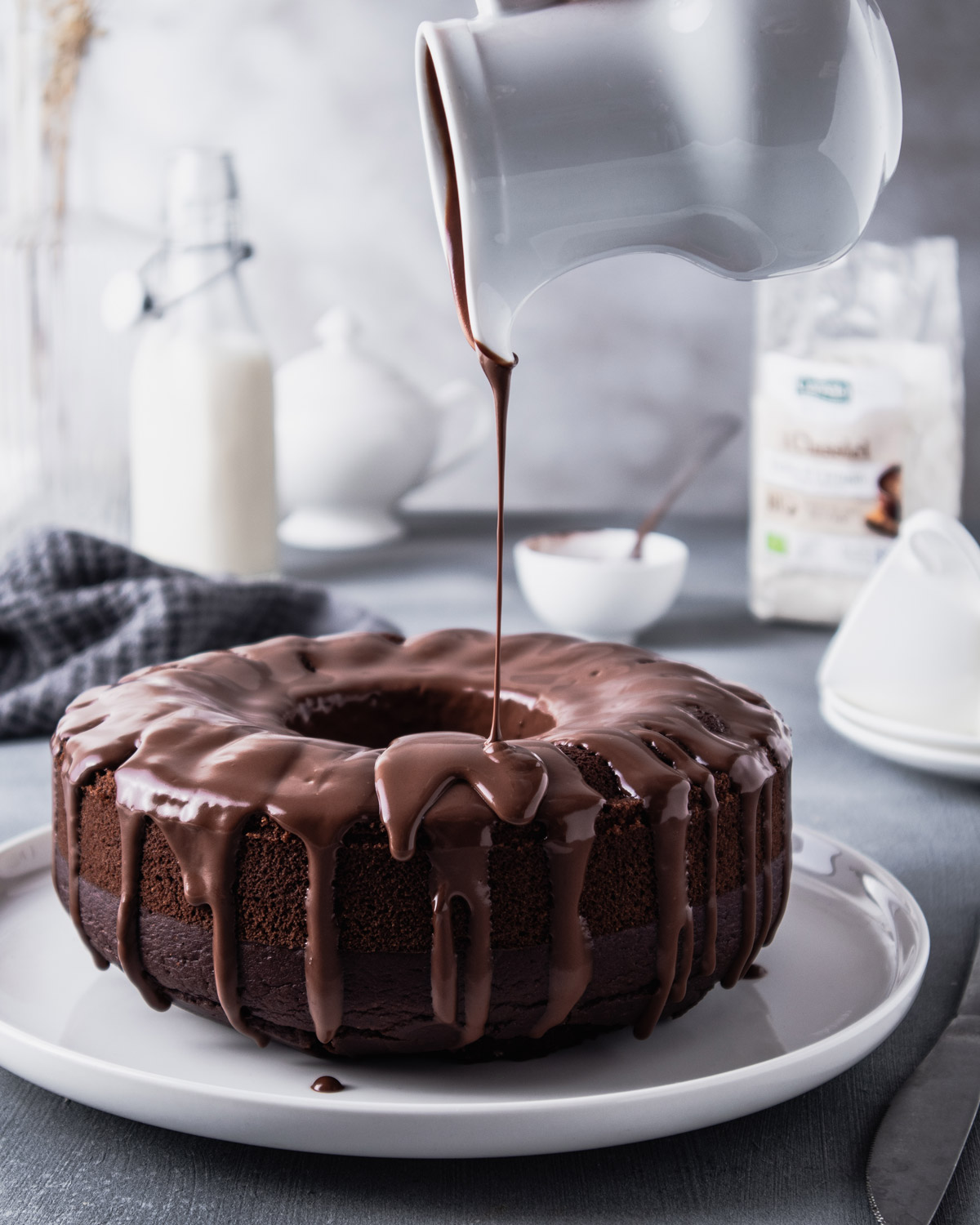 Ciambella al cioccolato e castagne