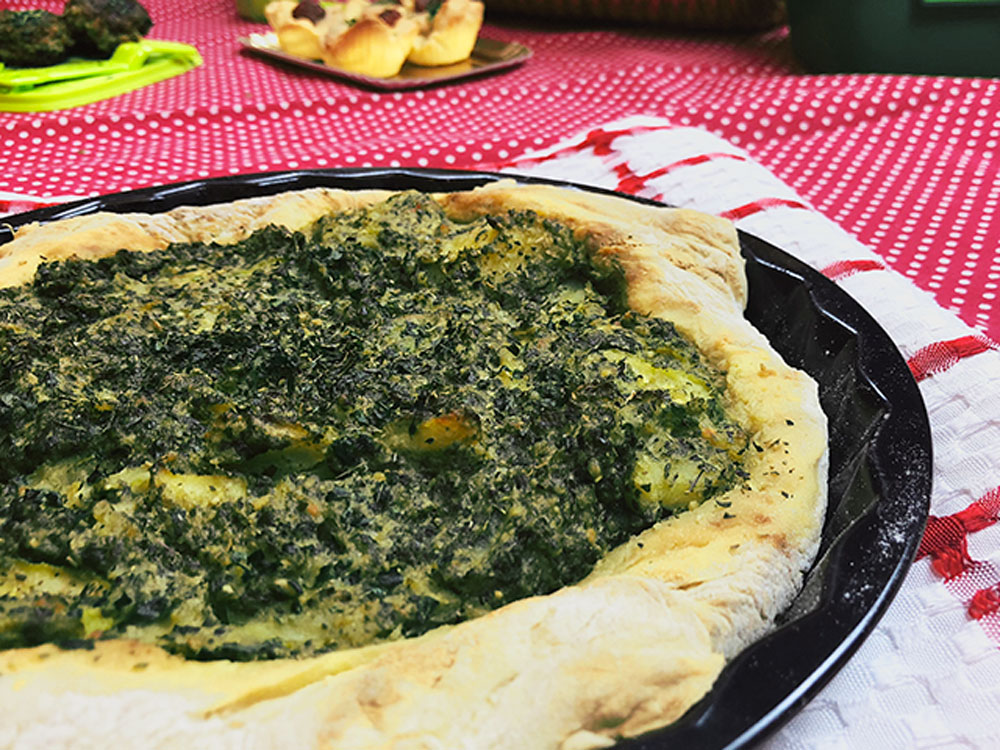 Crostata salata al pesto