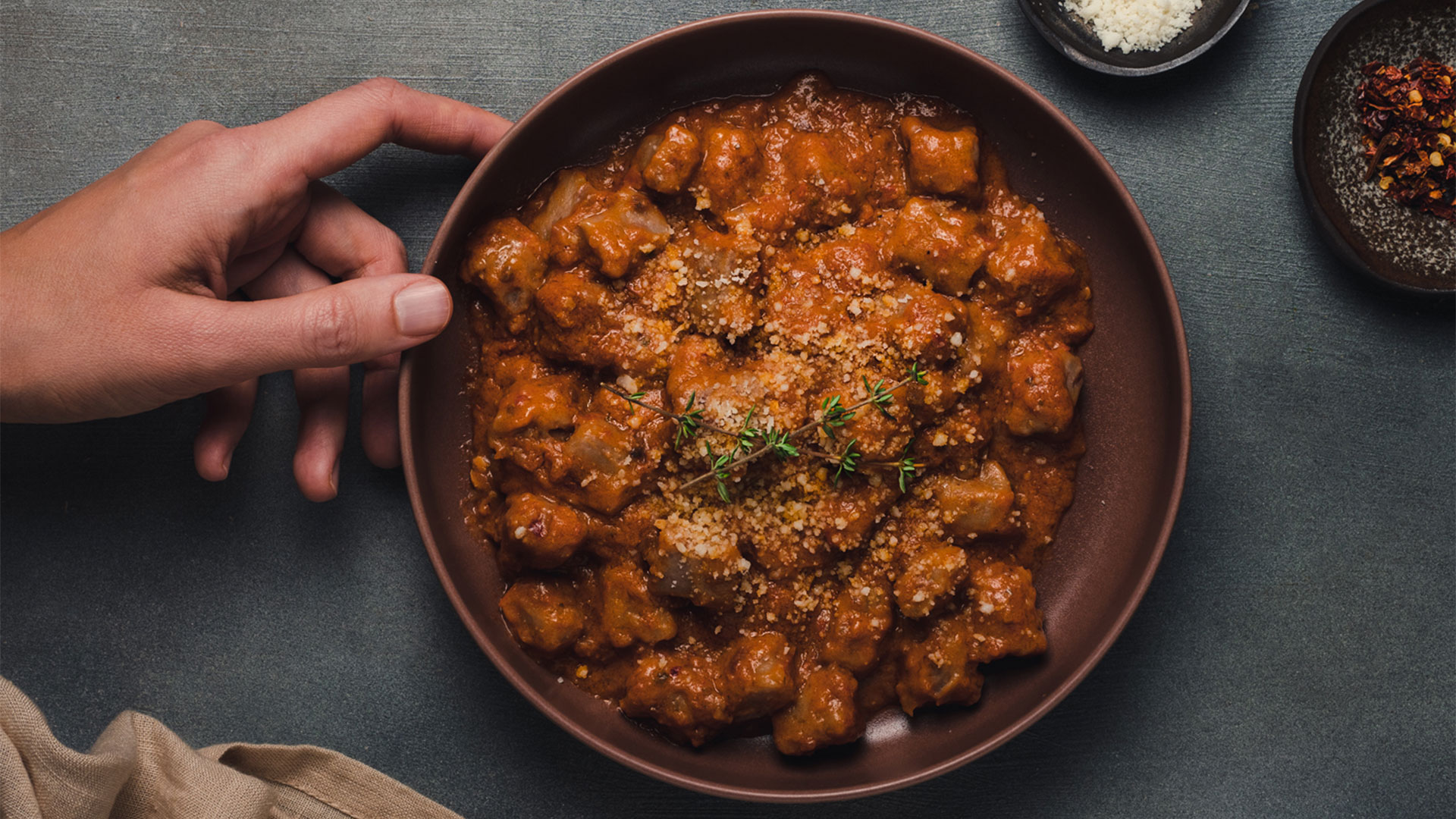 Gnocchi ai fagioli borlotti