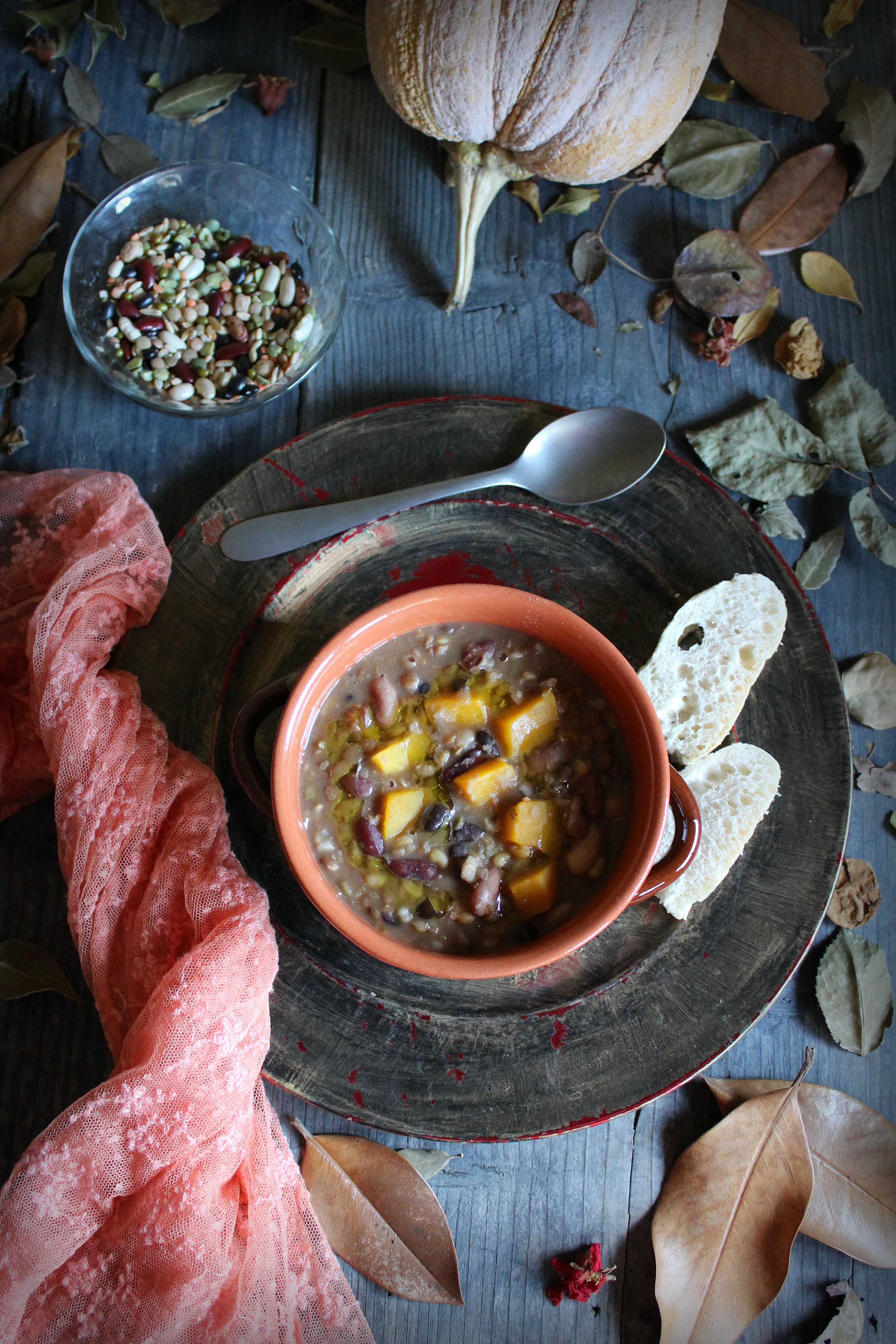 Minestrone al Kamut con zucca