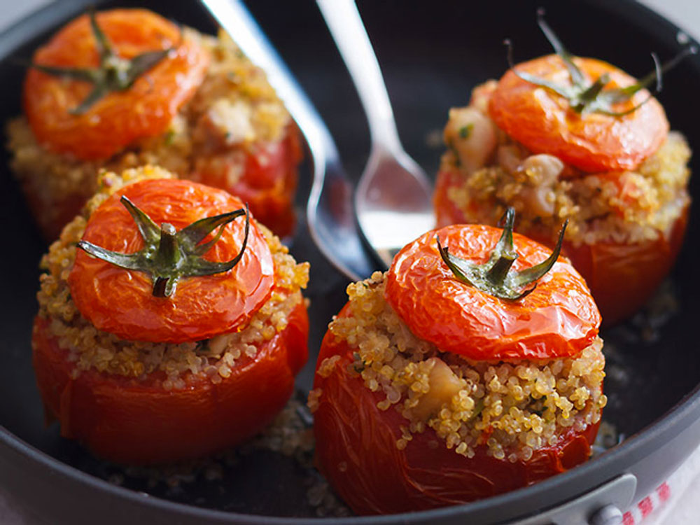 Pomodori ripieni con quinoa e carne