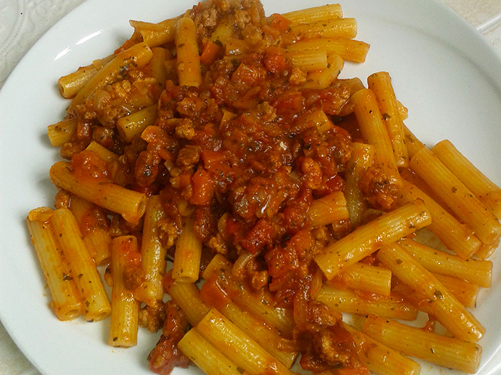 Sedanini al ragù vegetale