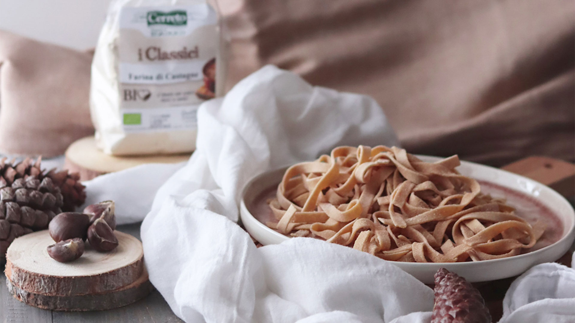 Tagliatelle con farina di castagne