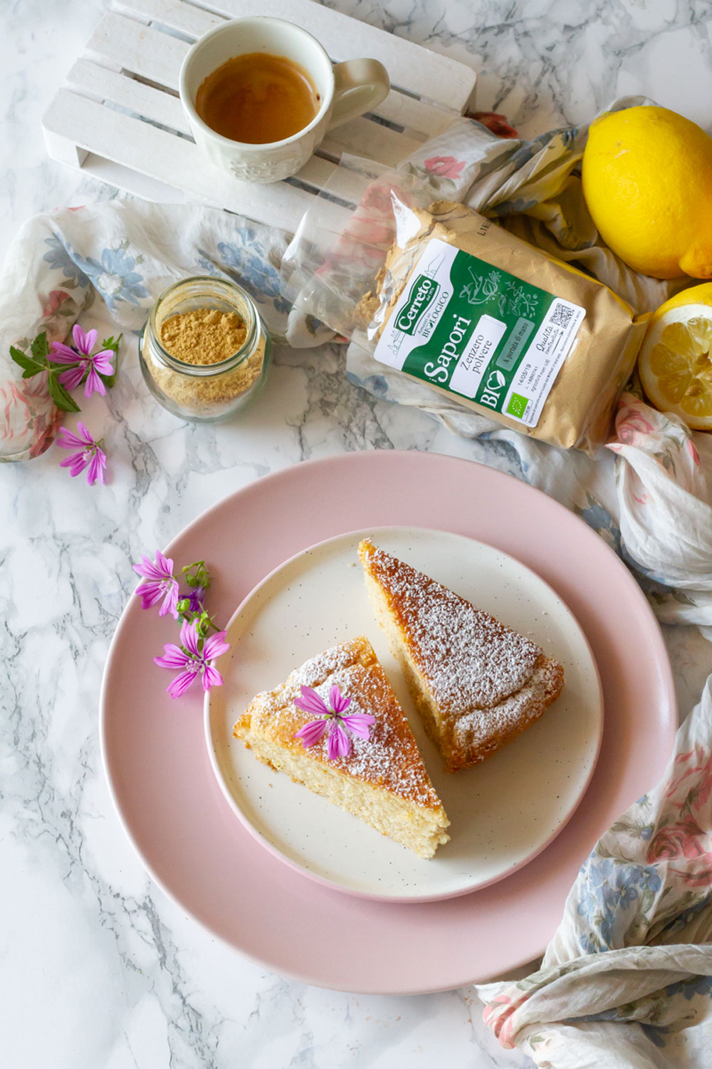 Torta al limone e zenzero